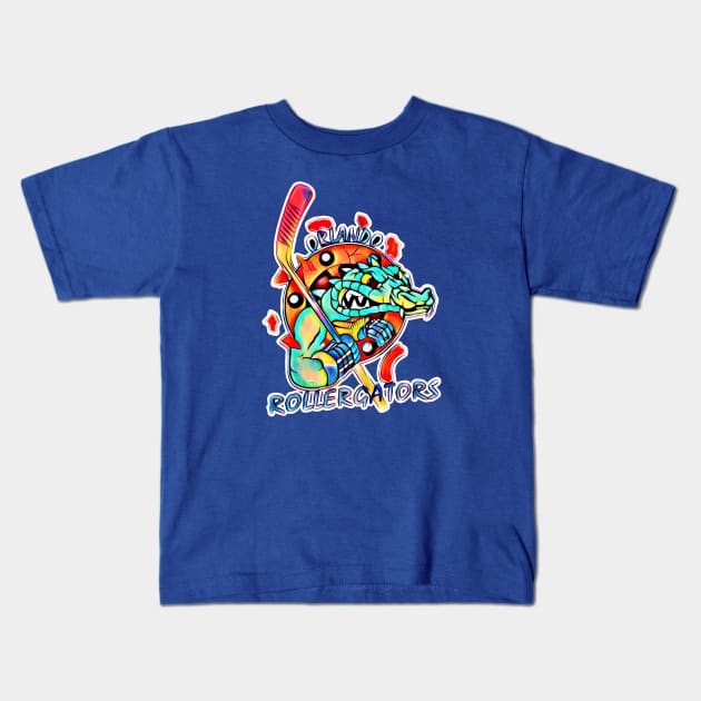 Orlando Rollergators Roller Hockey Kids T-Shirt by Kitta’s Shop